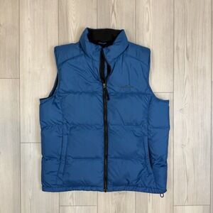 Vintage Eddie Bauer Mens Large Distressed Premium Goose Down Puffer Vest Jacket